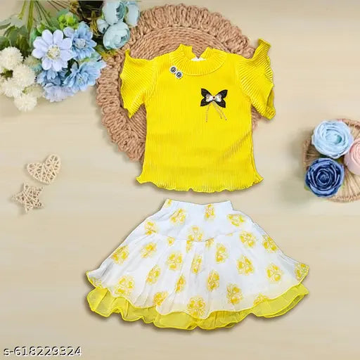 Chic Pleated Two-Piece Set for Toddler Girls | Special Occasion Outfit (Ages 18 Mo - 3Yr)