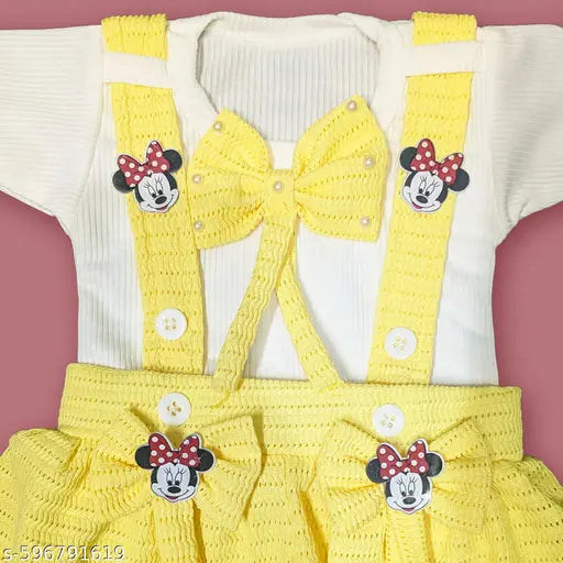 Kids Dungaree with T-Shirt Set | Baby Boy & Girl Outfit | Cartoon Patch Summer Wear for Toddlers