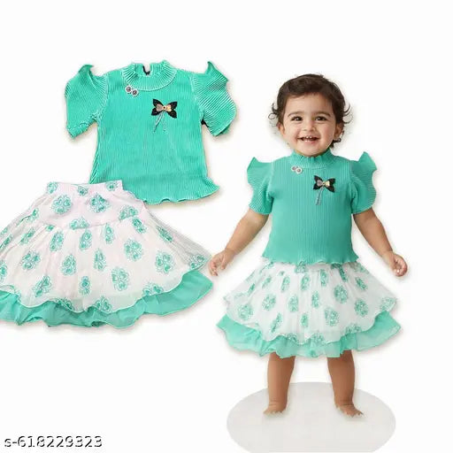 Chic Pleated Two-Piece Set for Toddler Girls | Special Occasion Outfit (Ages 18 Mo - 3Yr)