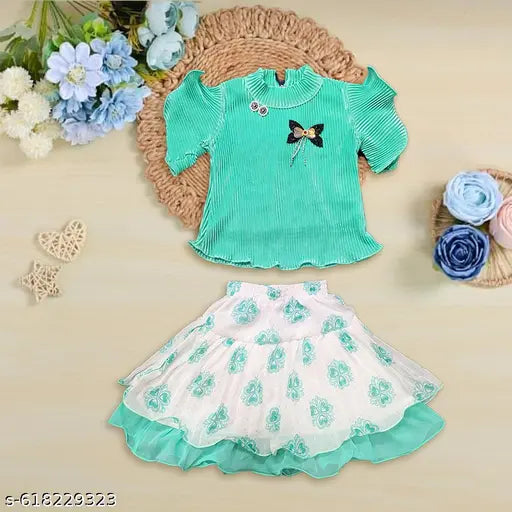 Chic Pleated Two-Piece Set for Toddler Girls | Special Occasion Outfit (Ages 18 Mo - 3Yr)