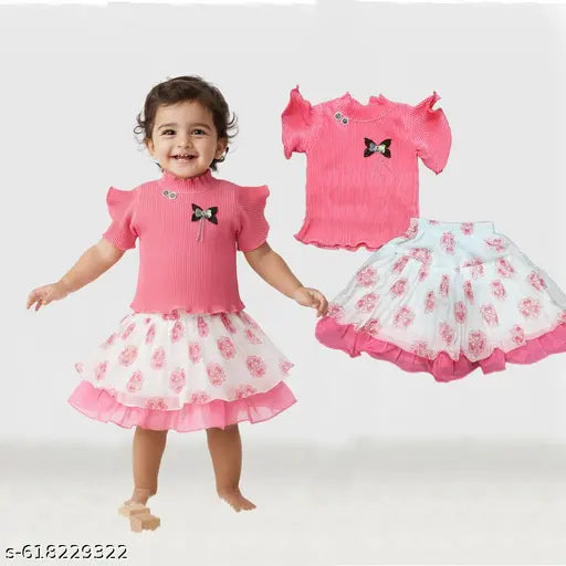 Chic Pleated Two-Piece Set for Toddler Girls | Special Occasion Outfit (Ages 18 Mo - 3Yr)