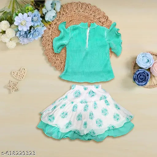 Chic Pleated Two-Piece Set for Toddler Girls | Special Occasion Outfit (Ages 18 Mo - 3Yr)